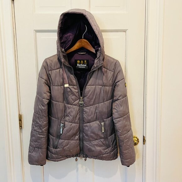 Barbour International Puffer Coat Jacket US Womens 4 - Picture 6 of 16